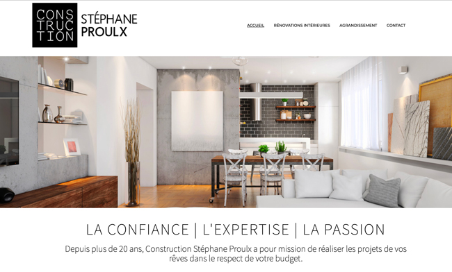 Site web Construction Stéphane Proulx